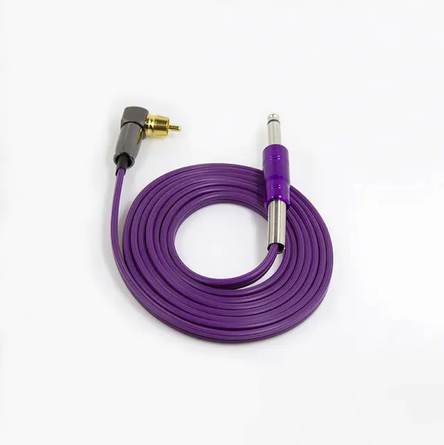Angled Tattoo RCA Cord Silicone 1.8M
