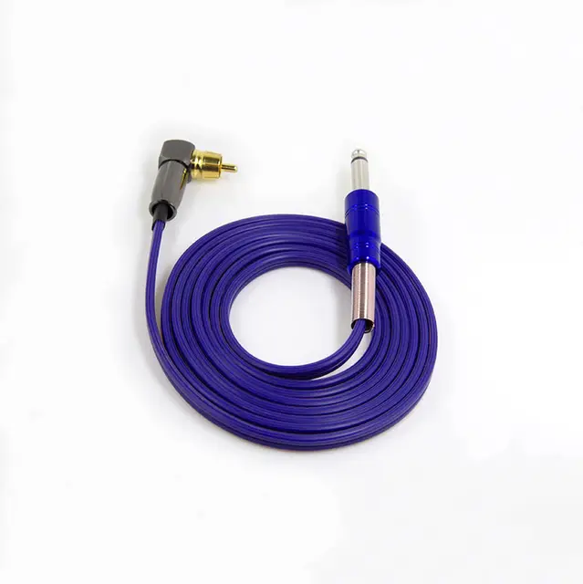 Angled Tattoo RCA Cord Silicone 1.8M