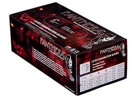 Panthera Black Powder Free Latex Examination Gloves