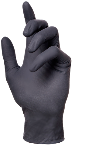 Panthera Black Powder Free Latex Examination Gloves